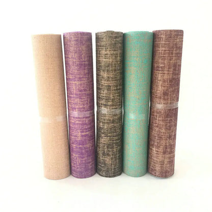 Jute Yoga Mat with PVC for Fitness and Studio Use