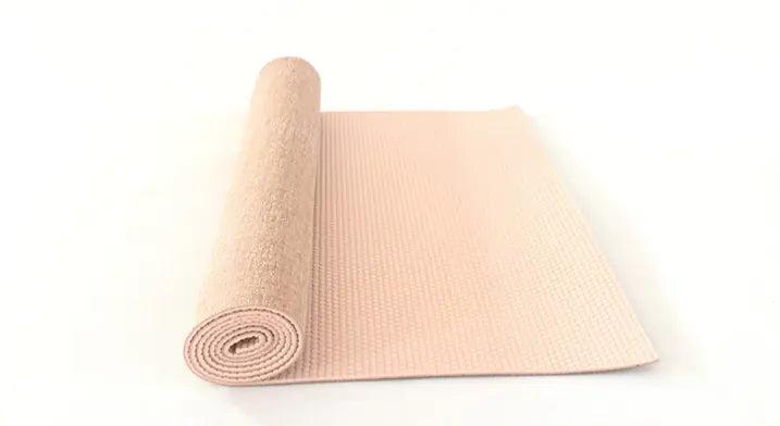 Jute Yoga Mat with PVC for Fitness and Studio Use