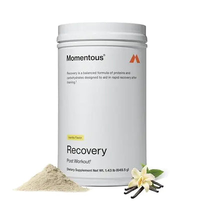 Momentous Recovery Grass-Fed Whey Protein Powder - 20g Post-Workout Whey Isolate Protein - NSF Certified Gluten-Free 15 Servings Vanilla (Package May Vary)