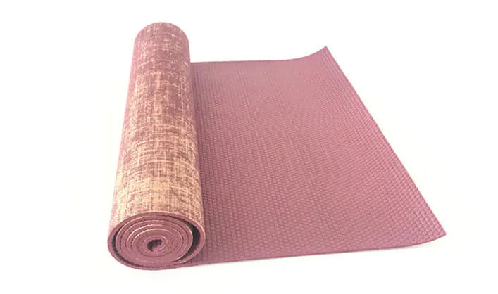 Jute Yoga Mat with PVC for Fitness and Studio Use
